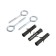 Screw-ring, with dowel, tundra, 8 mm white zinc 3 pcs