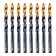 Drill Denzel 717221, 9 mm, HSS-Tin, Golden Tip, 8 pcs.