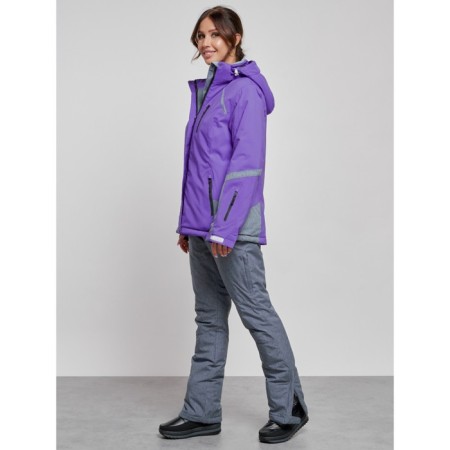 Ski costume female winter, size 48, purple color-1