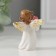 Polystone souvenir "Angel in a dress with flowers/gift" mix 6x4.5x3.5 cm
