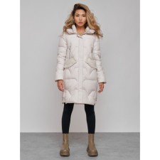 Coat insulated winter female, size 52, beige color