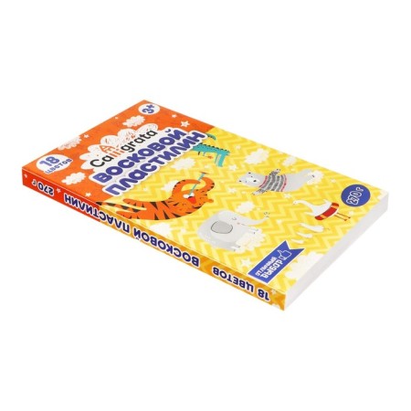Soft plasticine (wax) calligrata, 18 colors, 270 g-4