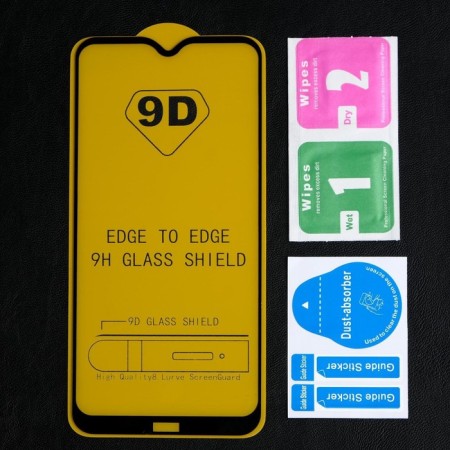 Protective glass 9d Luazon for Xiaomi Redmi 8/8a, full glue, 0.33 mm, 9n, black-2