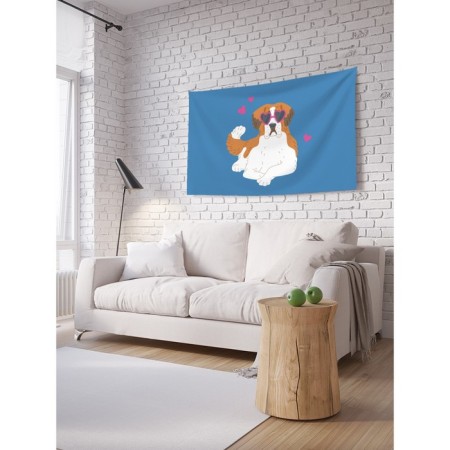 Decorative panel with photo printing "Business Dog", horizontal, size 100x150 cm