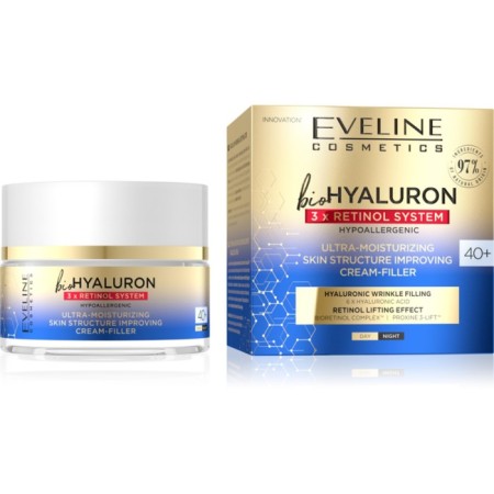 Eveline Biohyaluron 40+ Facial Cream Face, Ultrawlit, Day/Night, 50 ml