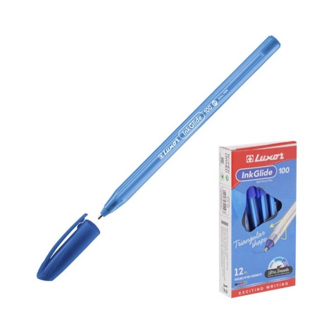 Ballic handle Luxor Inkglide 100 ICY Blue, 0.7mm, Tregran 16702/12 bx-3