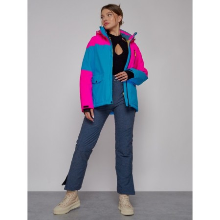 Ski jacket female winter, size 46, pink color-6
