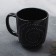 Ceramic "Ornament" mug, 450 ml, black color