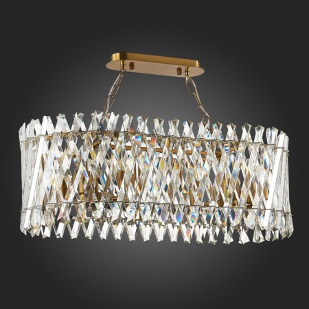 Suspension lamp ST LUCE. SL1170.303.10. Fabio. 10x40 watts, E14, 80x35x29 cm, brass color-5