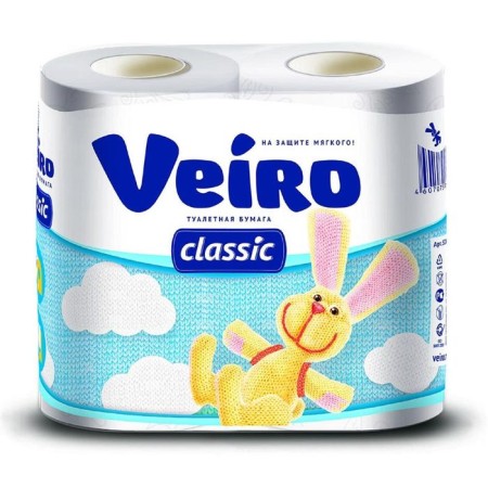 Linia Veiro Classic toilet paper, 2 layers, 4 pcs.