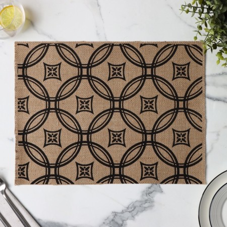A set of serving napkins on the table "Kapiya", 4 pcs, 40 × 30 cm, beige color-3
