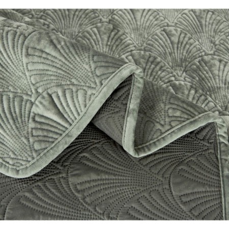 The bedspread with pillowcases Sofi de Marko "Rosalin", size 240x260 cm, 50x70 cm - 2 pcs, emerald color-7