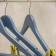 Shoulders - Wooden hangers Ladoom Brillant, 44.5 × 23 × 1.2 cm, 3 pcs, Blue Blue