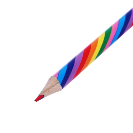Pencil multicolored, thick, sharpened-6