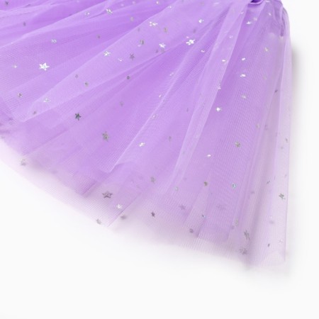 New Year. Children's skirt kaftan "stars" lilac, 30 cm-2