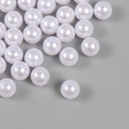 A set of beads "Pearls" d 12 mm, 250 grams, snow -white-1