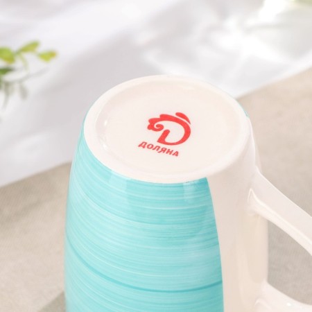 Mug of the ceramic share "Michaela", 390 ml, the color of turquoise-2