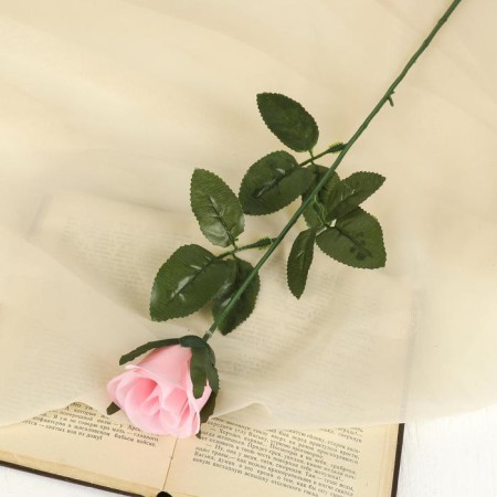 Artificial flowers "rose" 63 cm, d-5 cm, pink