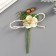 Decor for creativity "White rose with spirals and balls" 10 cm