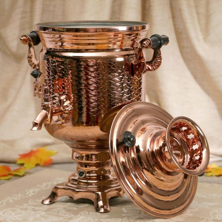 Samovar "Copper", a bank, with automatic shutdown, 3 l, electric-1