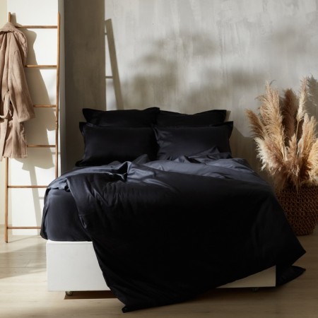 Slip on the elastic band SL Home Tencel 180*200+30 cm, col. black-1