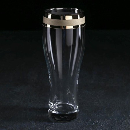 Ring beer glass, 500 ml, with engraving and spraying
