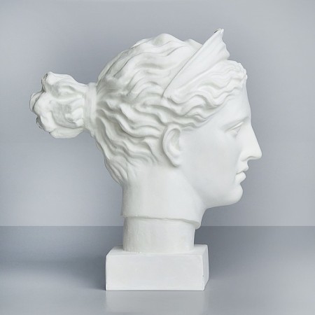 Gypsum figure Diana's head, 20 x 34 x 37 cm-2