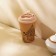 A glass with a cork SL Home Venice, 350 ml, 9.5 × 9.5 × 14.5 cm, beige color