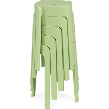 Stool BOVEL Plastic, green 36x36x45 cm-2