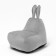 Milk-Milk chair, size 80x90 cm velor, color gray color