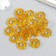 Beads for creativity plastic "Gaika" set 20 pcs Amber 1.3x1.3x0.5 cm