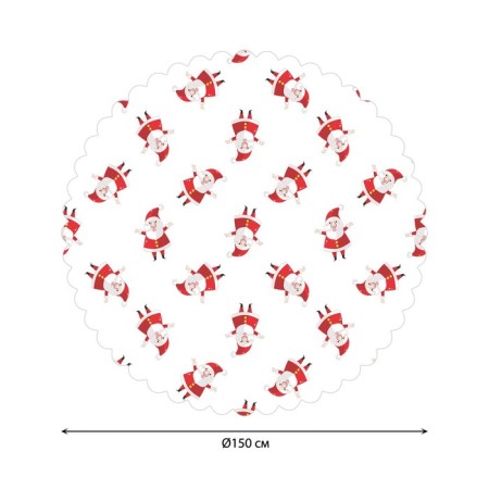 The tablecloth "Rain Santa Claus", Round, Saten, D = 150 cm-1