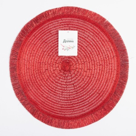 Set of napkins 2 pcs. Dolyana "Shine", central red, D 38 cm-3