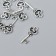 Decor for creativity Metal "Cly bending" silver 5522M007 2.2x0.9 cm