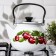 Spherical kettle "Cherry Orchard", 3.5 l, induction, white color