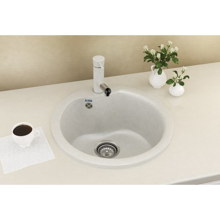 Kitchen wash Ulgran u102-341, d = 480 mm, ultra-white color-2