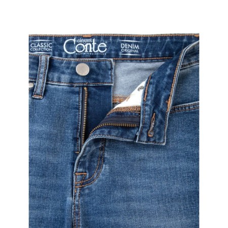 Women's jeans modeling with high planting Contte Elegant, size XS, blue color-5