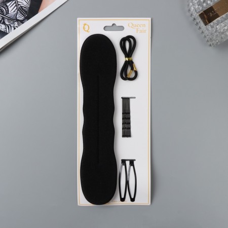 Set for creating a hairstyle (twister, 8 invisibles, 2 elastic bands)-4