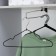 Shoulders - anti -slip hangers, metal with PVC coating, 41 × 20 × 0.3 cm, 10 pcs, black