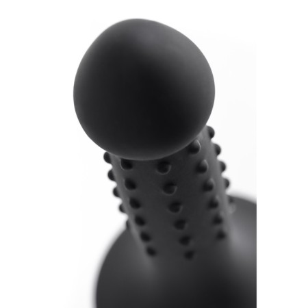 Anal phallimitator A-Toys Spikn, silicone, black color, 14 cm-8