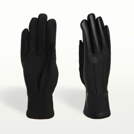 Gloves are female, dimensionless, without insulation, black color