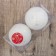 Set of balls plastic D-9 cm, 2 pcs "snow shine" white