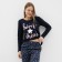 Homemade female set (jumper and trousers), dark blue color, size 52