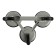 Triple tundra glasskrat, aluminum, 125 mm, up to 100 kg