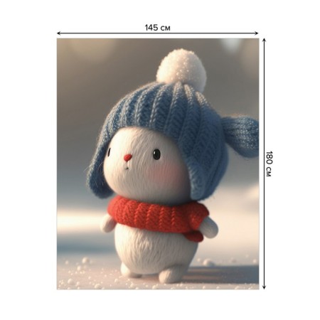 The tablecloth on the table "Cute Bunny", rectangular, Saten, size 145x180 cm-1