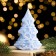 Decorative candle "frosty pattern", 7 × 4.5 × 10 cm, blue