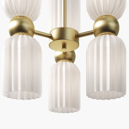Suspension lamp Maytoni Mod302PL-06W, E14, 6x40 W, 340x340x770 mm, gold-1