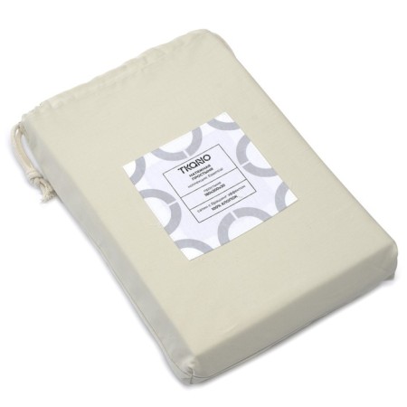 ELS sheet Essential, size 180x200x30 cm, gray-beige color-4