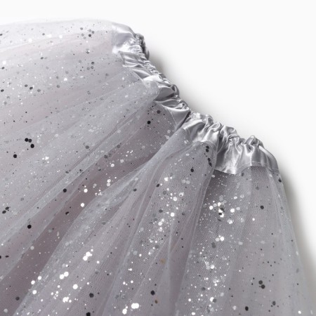 Children's skirt kaftan "shine" gray, length 30 cm-1