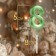 Candle in the cake on the skewer "Fine", the number "8", the emerald, 5 cm